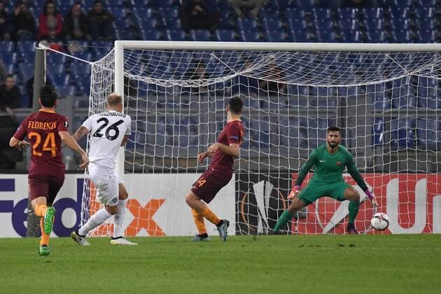 Raphael Holzhauser Austria Wien Goal celebration 0-1 Roma 20-10-2016 Stadio Olimpico Football Calcio Europa League AS Roma - Austria Wien AndreaxStaccioli