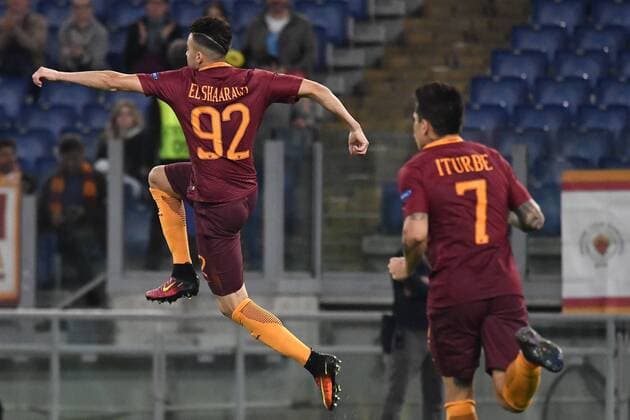 Stephan El Shaarawy Roma Goal celebration 1-1 Roma 20-10-2016 Stadio Olimpico Football Calcio Europa League AS Roma - Austria Wien AndreaxStaccioli