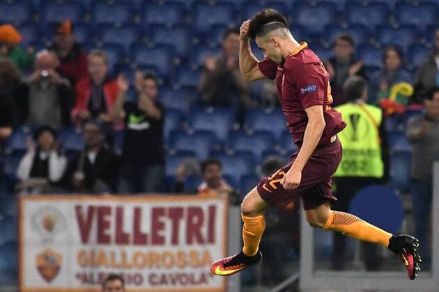 Stephan El Shaarawy Roma Goal celebration 1-1 Roma 20-10-2016 Stadio Olimpico Football Calcio Europa League AS Roma - Austria Wien AndreaxStaccioli
