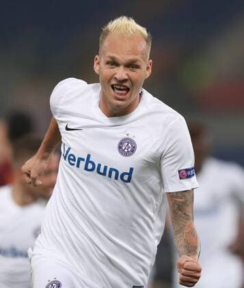 SOCCER - EL, Roma vs A.Wien ROME,ITALY,20.OCT.16 - SOCCER - UEFA Europa League, group stage, AS Roma vs FK Austria Wien. Image shows the rejoicing of Raphael Holzhauser (A.Wien). GEPAxpictures xChristianxOrt