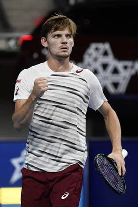 Belgian David Goffin pictured in action during the second round match between Belgian David Goffin ATP Tennis Herren 12) and Germany Florian Mayer (ATP 58) at the first edition of the European Open - ATP Antwerpen on hardcourt, from 17 to 23 October, in Antwerp, Thursday 20 October 2016. DIRKxWAEM  x04962729x