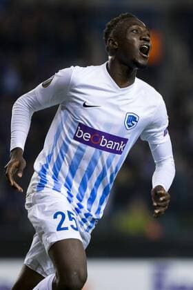 Genk s Wilfried Onyinye Ndidi celebrates after scoring during a third game of the group stage (group F) of the Europa League competition between Belgian soccer team RC Genk and Portuguese soccer team Athletic Bilbao, Thursday 20 October 2016, in Genk. KRISTOFxVANxACCOM  x04962855x