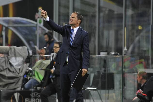 Italy:Euro League Match Inter Southampton Frank de Boer head coach of FC Inter during the Europa League match between Internazionale Milan and Southampton at San Siro Stadium in Milan, Italy.  GaetanoxPiazzolla PacificxPress