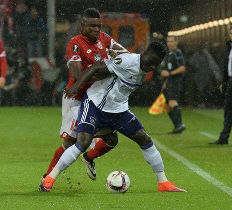 20.10.2016, xtkx, Fussball Europa League, FSV Mainz 05 - RSC Anderlecht, emspor, v.l.Jhon Cordoba (Mainz 05) , Kara (Anderlecht) , Mainz