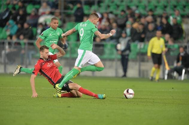 Fußball, EL, AS St. Etienne - FK Qäbälä Nolan Roux (saint etienne) - Fussball, Europa League, AS Saint Etienne vs. Gabala FK - Groupe C - 20 10 2016 FredericChambert Panoramic 