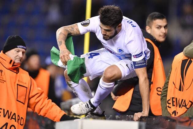 Genk s Alejandro Pozuelo pictured after a third game of the group stage (group F) of the Europa League competition between Belgian soccer team RC Genk and Portuguese soccer team Athletic Bilbao, Thursday 20 October 2016, in Genk. YORICKxJANSENS  x04962878x