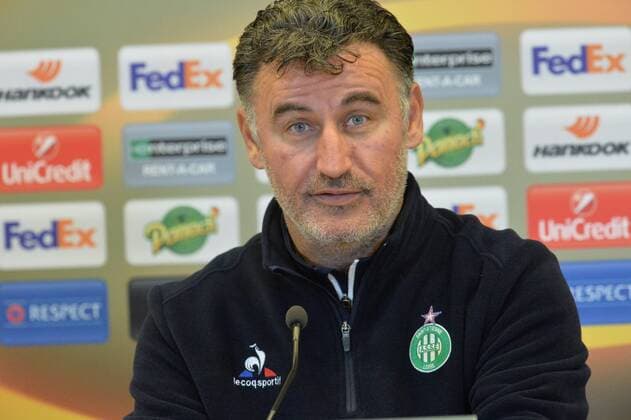 Fußball, EL, AS St. Etienne - FK Qäbälä Christophe Galtier (saint etienne) - Fussball, Europa League, AS Saint Etienne vs. Gabala FK - Groupe C - 20 10 2016 FredericChambert Panoramic 