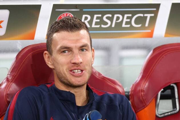 20.10.2016. Stadio Olimpico, Rome, Italy. Uefa Europa League, AS Roma versus Austria Vienna. Edin Dzeko starts on the bench xACTIVAxFOTOx  ActionPlus11802340