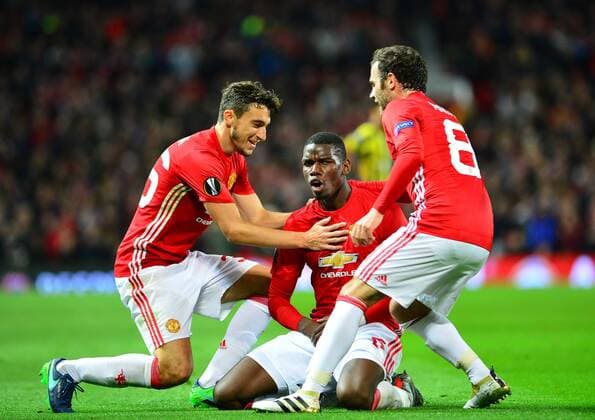 UEFA Europa League Group A day 3 match between Manchester United ManU and Fenerbahce at Old Trafford Stadium in Manchester , England , October 20 , 2016. Final Score: Manchester United 4 - Fenerbhace 1 Pictured: Paul Pogba of Manchester United. 