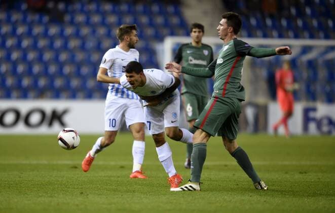 Nikolaos Karelis forward of KRC Genk FOOTBALL : Racing Genk vs Athletic Bilbao - Ligue Europa - 20 10 2016 Photonews Panoramic  665590041