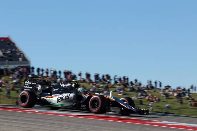 United States Grand Prix, Austin 20 - 23 October 2016 21.10.2016 - Free Practice 1, Sergio Perez (MEX) Sahara Force India F1 VJM09 