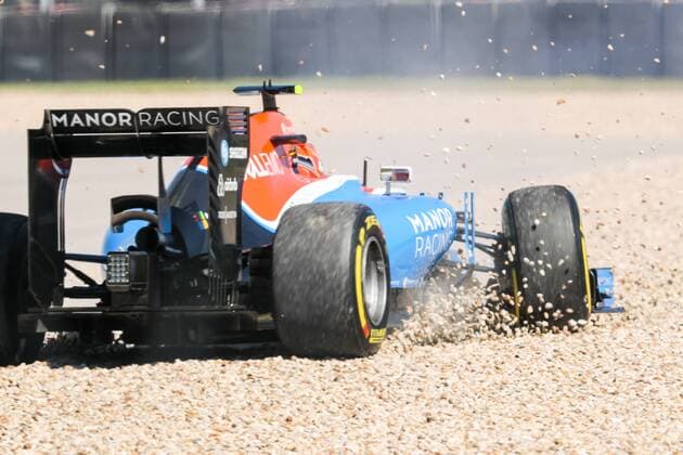 October 21, 2016 - Austin, Texas, U.S - Manor driver Esteban Ocon (31) of France spins out during practice before the race at the Circuit of the Americas race track in Austin,Texas. F1 2016 - Formula 1 United States Grand Prix. - ZUMAw300 20161021_zaf_w300_128