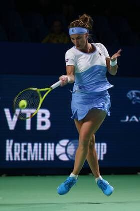 MOSCOW, RUSSIA - OCTOBER 22, 2016: Russia s Svetlana Kuznetsova in her 2016 VTB Kremlin Cup International Tennis Tournament women s final match against Australia s Daria Gavrilova at the Olympic Stadium. Kuznetsova won the game 6:2, 6:1. Stanislav Krasilnikov TASS  TS03536B