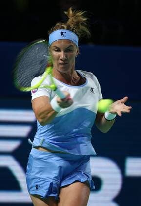MOSCOW, RUSSIA - OCTOBER 22, 2016: Russia s Svetlana Kuznetsova in her 2016 VTB Kremlin Cup International Tennis Tournament women s final match against Australia s Daria Gavrilova at the Olympic Stadium. Kuznetsova won the game 6:2, 6:1. Stanislav Krasilnikov TASS  TS035384