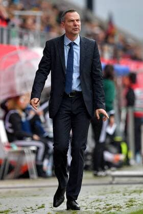 WOMEN SOCCER - GER vs AUT, friendly match REGENSBURG,GERMANY,22.OCT.16 - WOMEN SOCCER - OEFB international match Länderspiel Germany vs Austria, test match. Image shows head coach Dominik Thalhammer (AUT). GEPAxpictures xFlorianxErtl