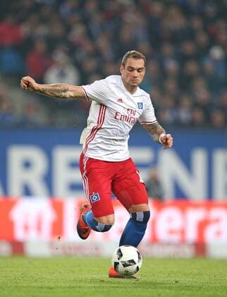 21.10.2016, Fussball 1.Bundesliga 2016 2017, 8.Spieltag, Hamburger SV - Eintracht Frankfurt, im Volksparkstadion Hamburg. Pierre-Michel Lasogga (Hamburg) 
