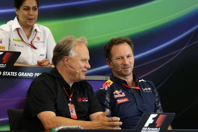 United States Grand Prix, Austin 20 - 23 October 2016 21.10.2016 - press conference PK Pressekonferenz Gene Haas (USA), head of the Haas F1 Team and Christian Horner (GBR), Red Bull Racing, Sporting Director 
