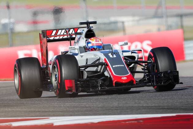 October 22, 2016 - Austin, Texas, U.S - Lotus driver Romain Grosjean (8) of France in action during practice before the race at the Circuit of the Americas race track in Austin,Texas. F1 2016 - Formula 1 United States Grand Prix. - ZUMAw300 20161022_zaf_w300_001
