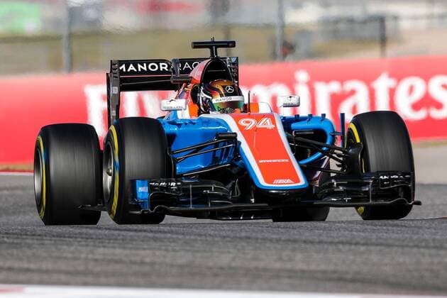 October 22, 2016 - Austin, Texas, U.S - Manor driver Pascal Wehrlein (94) of Germany in action during practice before the race at the Circuit of the Americas race track in Austin,Texas. F1 2016 - Formula 1 United States Grand Prix. - ZUMAw300 20161022_zaf_w300_028