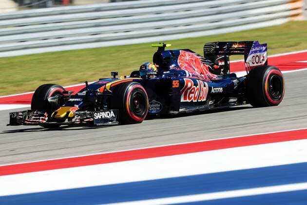 October 22, 2016 - Austin, Texas, U.S - Toro Rosso driver Carlos Sainz (55) of Spain in action during the qualifying session at the Circuit of the Americas race track in Austin,Texas. F1 2016 - Formula 1 United States Grand Prix. - ZUMAw300 20161022_zaf_w300_122