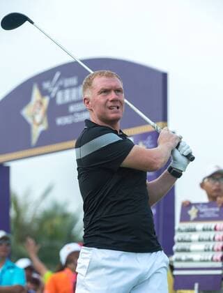 October 23, 2016 - Haikou, Hainan, China - Footballer Paul Scholes on the Blackstone course in Mission Hills resort Haikou during the 2nd round of the 4th World celebrity Pro-am. .Blackstone course, Mission Hills resort, Haikou, Hainan Island China. Round 2 of the Mission Hills 4th World celebrity Pro-Am tournament 2016 - ZUMAr144 20161023_zap_r144_008