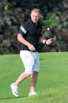October 23, 2016 - Haikou, Hainan, China - Footballer Paul Scholes on the Blackstone course in Mission Hills resort Haikou during the 2nd round of the 4th World celebrity Pro-am. .Blackstone course, Mission Hills resort, Haikou, Hainan Island China. Round 2 of the Mission Hills 4th World celebrity Pro-Am tournament 2016 - ZUMAr144 20161023_zap_r144_058