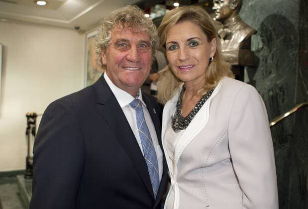 Monaco, October 25, 2016: Monaco World Sports Legends Award with Jean Marie Pfaff and wife Carmen (Football Goalkeeper) Monaco World Sports Legends Award