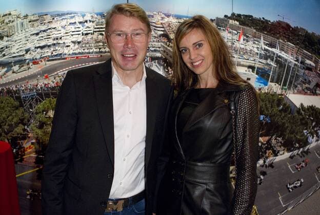 Monaco, October 25, 2016: Monaco World Sports Legends Award with F1 Champion Mika Hakkinen and Girlfriend Marketa Kromatova Monaco World Sports Legends Award
