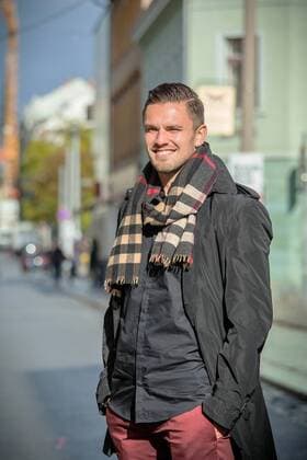 Pascal Testroet beim Fotoshooting. Pascal Testroet