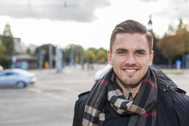 Pascal Testroet beim Fotoshooting. Pascal Testroet
