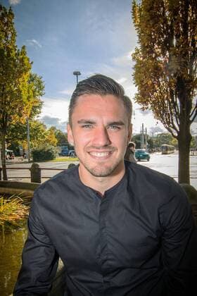 Pascal Testroet beim Fotoshooting. Pascal Testroet