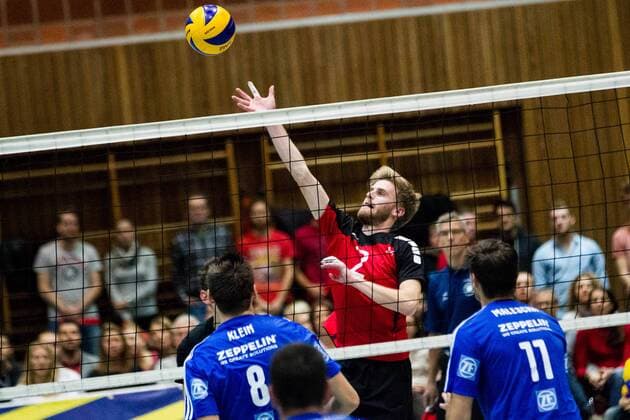 Angriff Daniel Heidak (2 SSC); DVV-Pokal Achtelfinale: SSC Karlsruhe vs VfB Friedrichshafen, Albgauhalle, Karlsruhe-Ettlingen Germany, 20161026; Karlsruhe-Ettlingen Copyright: xWuechnerx xEibner-Pressefotox EP_nwr