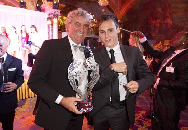 Monaco, October 26, 2016: Monaco World Sports Legends Award with Louis Ducruet (Son of Princess Stephanie of Monaco) and Football Legend Jean Marie Pfaff Monaco World Sports Legends Award