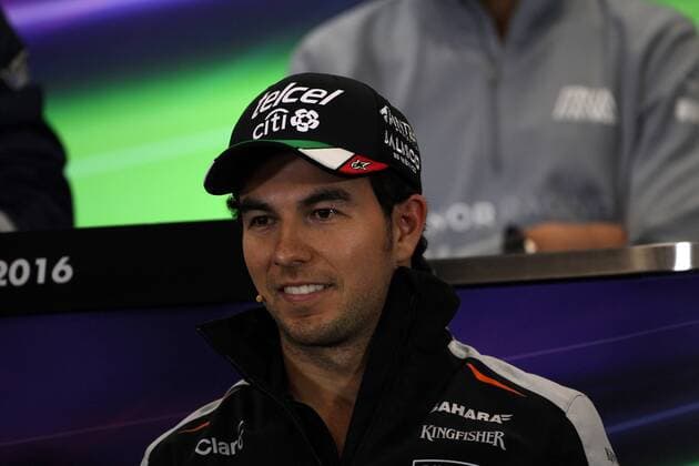 Mexican Grand Prix, Mexico City 27 - 30 October 2016 27.10.2016 - press conference PK Pressekonferenz Sergio Perez (MEX) Sahara Force India F1 VJM09 