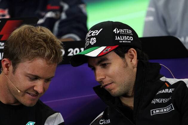 Bilder des Tages - SPORT Mexican Grand Prix, Mexico City 27 - 30 October 2016 27.10.2016 - press conference PK Pressekonferenz Nico Rosberg (GER) Mercedes AMG F1 W07 Hybrid and Sergio Perez (MEX) Sahara Force India F1 VJM09 