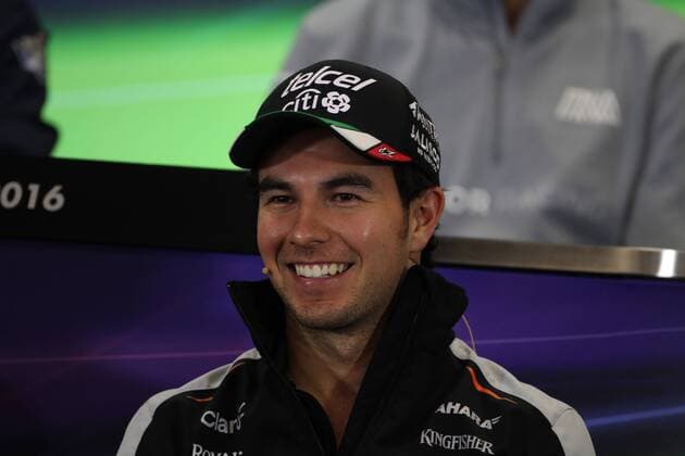 Mexican Grand Prix, Mexico City 27 - 30 October 2016 27.10.2016 - press conference PK Pressekonferenz Sergio Perez (MEX) Sahara Force India F1 VJM09 