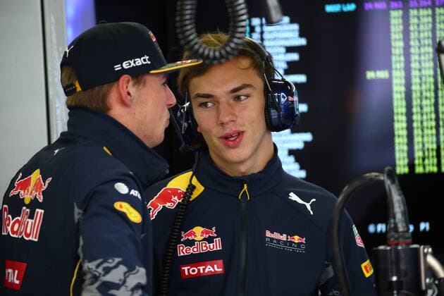 Mexican Grand Prix, Mexico City 27 - 30 October 2016 28.10.2016 - Free Practice 1, Max Verstappen (NED) Red Bull Racing RB12 and Pierre Gasly (FRA) Red Bull Racing RB12, Test Driver 
