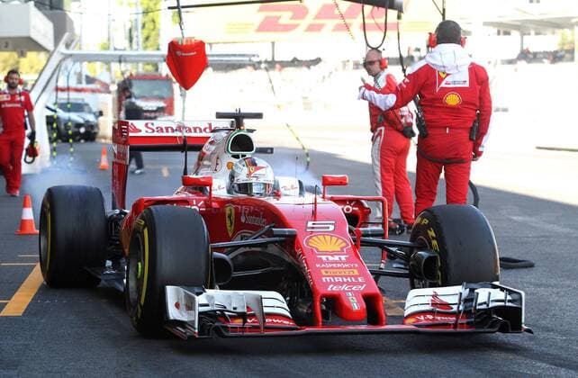 German driver Sebastian Vettel from Ferrari during the third free practice of Mexico s Formula One Grand Prix at Hermanos Rodriguez racetrack in Mexico City, Mexico, 29 October 2016. MEXICO S FORMULA ONE GRAND PRIX !ACHTUNG: NUR REDAKTIONELLE NUTZUNG!  MEX 20161029-636133668226994165