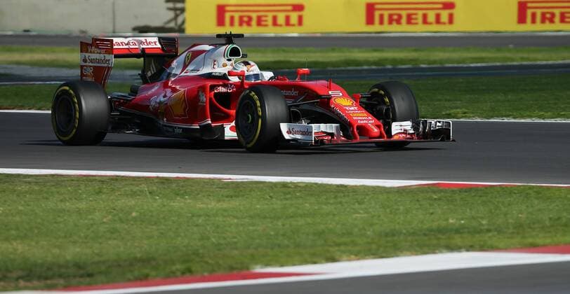 German driver Sebastian Vettel from Ferrari in action during the third free practice of Mexico s Formula One Grand Prix at Hermanos Rodriguez racetrack in Mexico City, Mexico, 29 October 2016. MEXICO S FORMULA ONE GRAND PRIX !ACHTUNG: NUR REDAKTIONELLE NUTZUNG!  MEX 20161029-636133669876985011