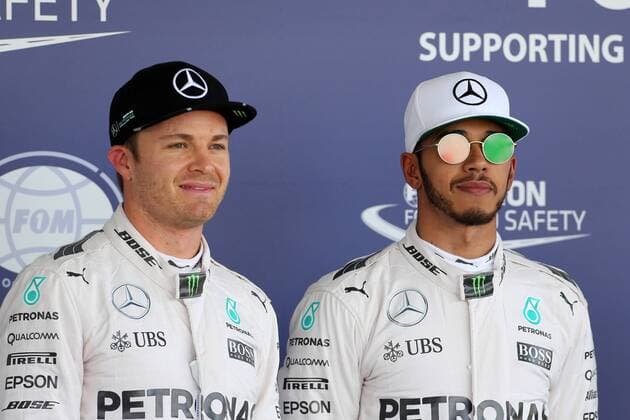 Bilder des Tages - SPORT Mexican Grand Prix, Mexico City 27 - 30 October 2016 29.10.2016 - Qualifying, 2nd position Nico Rosberg (GER) Mercedes AMG F1 W07 Hybrid and Lewis Hamilton (GBR) Mercedes AMG F1 W07 Hybrid pole position 