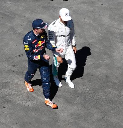 Motorsports: FIA Formula One World Championship WM Weltmeisterschaft 2016, Grand Prix of Mexico, Motorsports: FIA Formula One World Championship 2016, Grand Prix of Mexico, 33 Max Verstappen (NLD, Scuderia Toro Rosso), 44 Lewis Hamilton (GBR, Mercedes AMG Petronas Formula One Team), xHOCHxZWEIx