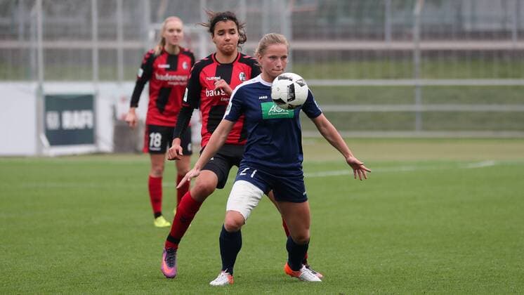 v.li.: Cinzia Zehnder (Freiburg, 14), Tabea Kemme (Potsdam, 21) xozx