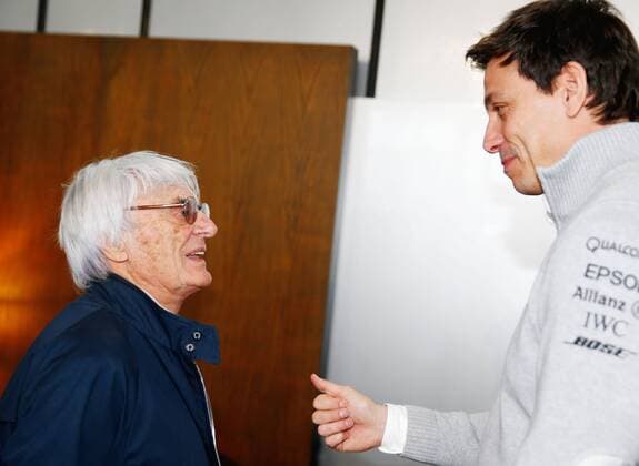 Motorsports: FIA Formula One World Championship WM Weltmeisterschaft 2016, Grand Prix of Mexico, Bernie Ecclestone, Toto Wolff (AUT, Mercedes AMG Petronas Formula One Team), xHOCHxZWEIx