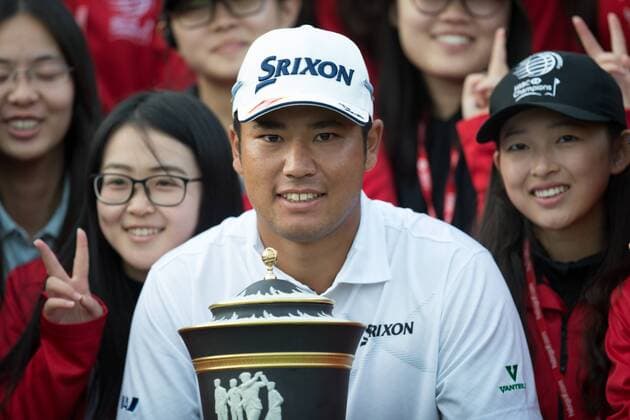 Hideki Matsuyama of Japan poses with his champion trophy after winning the 2016 WGC-HSBC Champions golf tournament in Shanghai, China, 30 October 2016. Hideki Matsuyama waved to a cheering crowd from the top balcony of a corporate suite over the 18th green at Sheshan International, where moments earlier he finished up a thorough beating of a world-class field in the HSBC Champions. He never felt higher. His game never felt better. And the 24-year-old Japanese star can only hope that he s just getting started. Matsuyama never gave anyone a chance Sunday, closing with a 6-under 66 for a seven-shot victory that made him the first Asian to win a World Golf Championships event since the series began in 1999. And it was only fitting that he won at the event billed as Asia s major. Matsuyama finishes off dominant victory in Shanghai  pbu525301_11