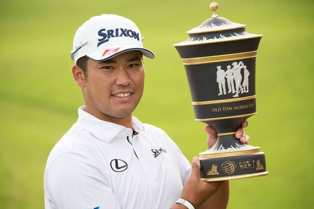 Hideki Matsuyama of Japan poses with his champion trophy after winning the 2016 WGC-HSBC Champions golf tournament in Shanghai, China, 30 October 2016. Hideki Matsuyama waved to a cheering crowd from the top balcony of a corporate suite over the 18th green at Sheshan International, where moments earlier he finished up a thorough beating of a world-class field in the HSBC Champions. He never felt higher. His game never felt better. And the 24-year-old Japanese star can only hope that he s just getting started. Matsuyama never gave anyone a chance Sunday, closing with a 6-under 66 for a seven-shot victory that made him the first Asian to win a World Golf Championships event since the series began in 1999. And it was only fitting that he won at the event billed as Asia s major. Matsuyama finishes off dominant victory in Shanghai  pbu525301_32