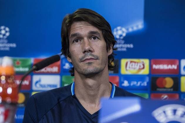 Rostov s Cesar Navas during the press conference PK Pressekonferenz before the match of UEFA Champions League between Atletico de Madrid and FC Rostov, at Vicente Calderon Stadium, Madrid, Spain. October 31, 2016.  (20161031012)