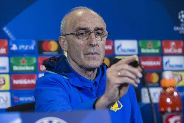 Rostov s Coach Ivan Daniliantz during the press conference PK Pressekonferenz before the match of UEFA Champions League between Atletico de Madrid and FC Rostov, at Vicente Calderon Stadium, Madrid, Spain. October 31, 2016.  (20161031001)