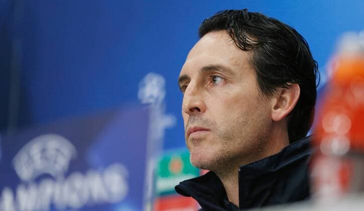 31.10.2016 St Jakob Stadion Basel , SCHWEIZ , Herren Fussball UEFA Champions League Pressekonferenz Trainer Unai Emery (Paris Saint Germain) 