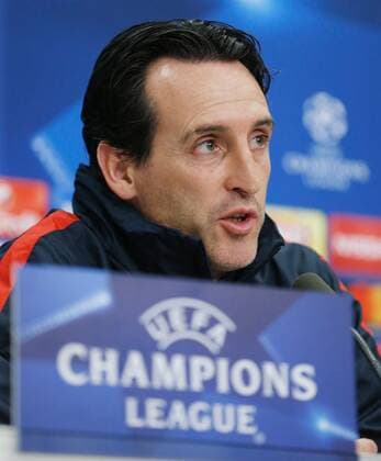 31.10.2016 St Jakob Stadion Basel , SCHWEIZ , Herren Fussball UEFA Champions League Pressekonferenz Trainer Unai Emery (Paris Saint Germain) 