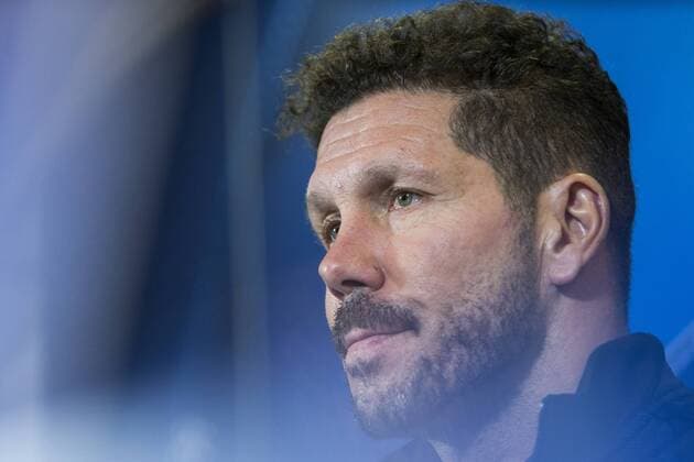 Atletico de Madrid s coach Diego Pablo Cholo Simeone during the press conference PK Pressekonferenz before the match of UEFA Champions League between Atletico de Madrid and FC Rostov, at Vicente Calderon Stadium, Madrid, Spain. October 31, 2016.  (20161031002)